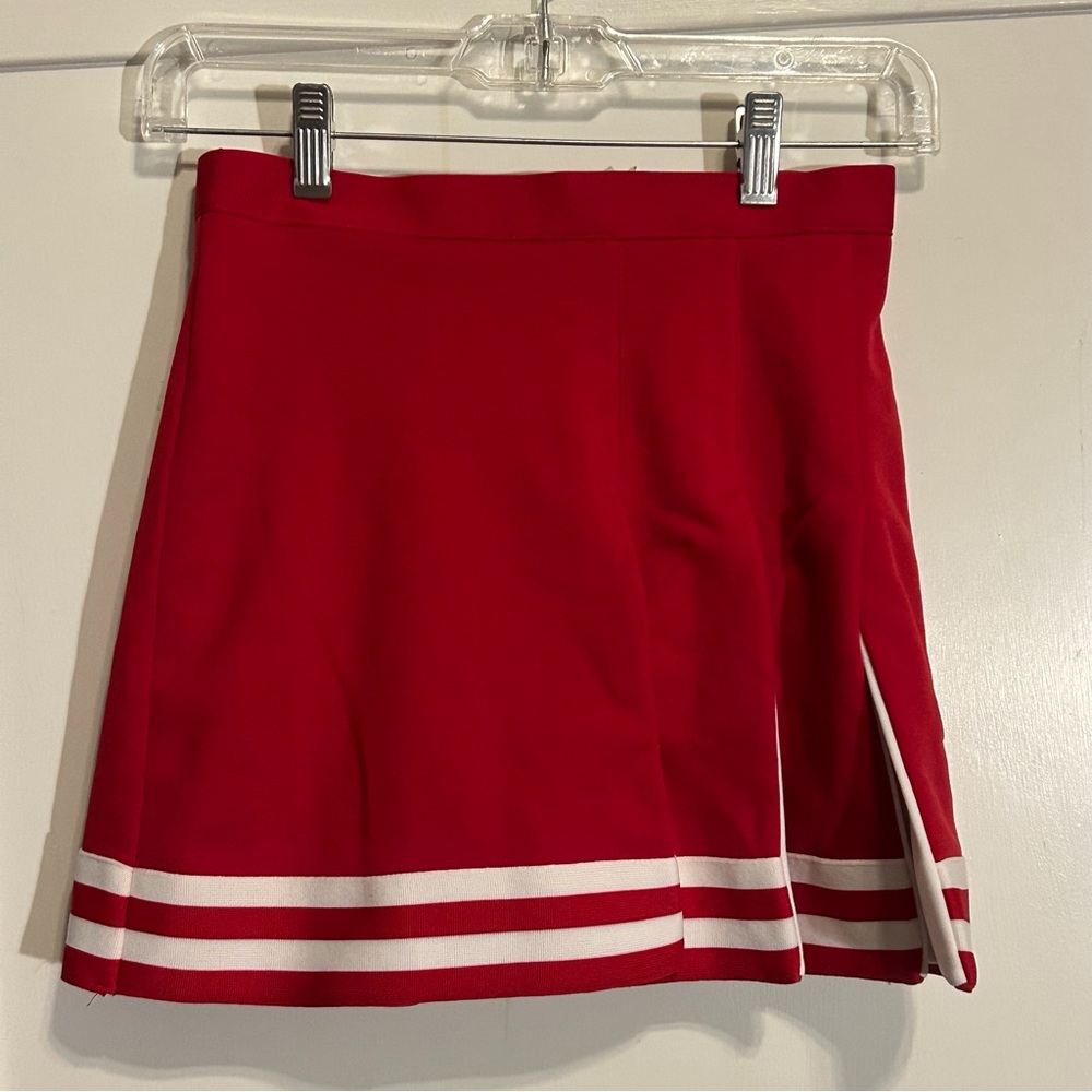 NWT Chasse Adult size 4 knife kick pleat red cheerleader skirt uniform cosplay